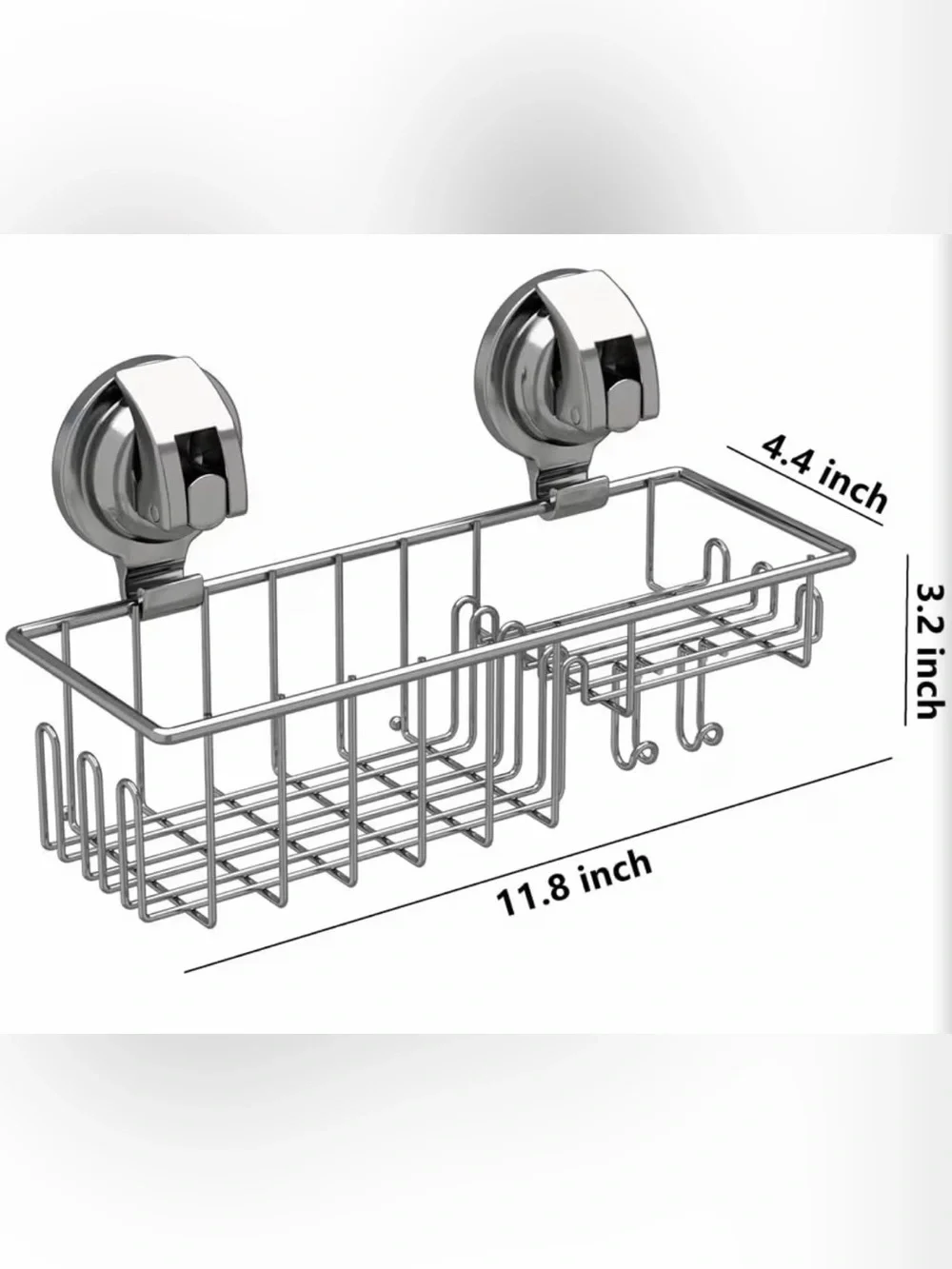 Stainless Steel Suction Cup Shower Caddy